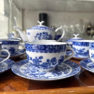 Juego de té porcelana tsuji old blue para 12 personas