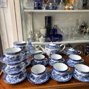 Juego de té porcelana tsuji old blue para 12 personas