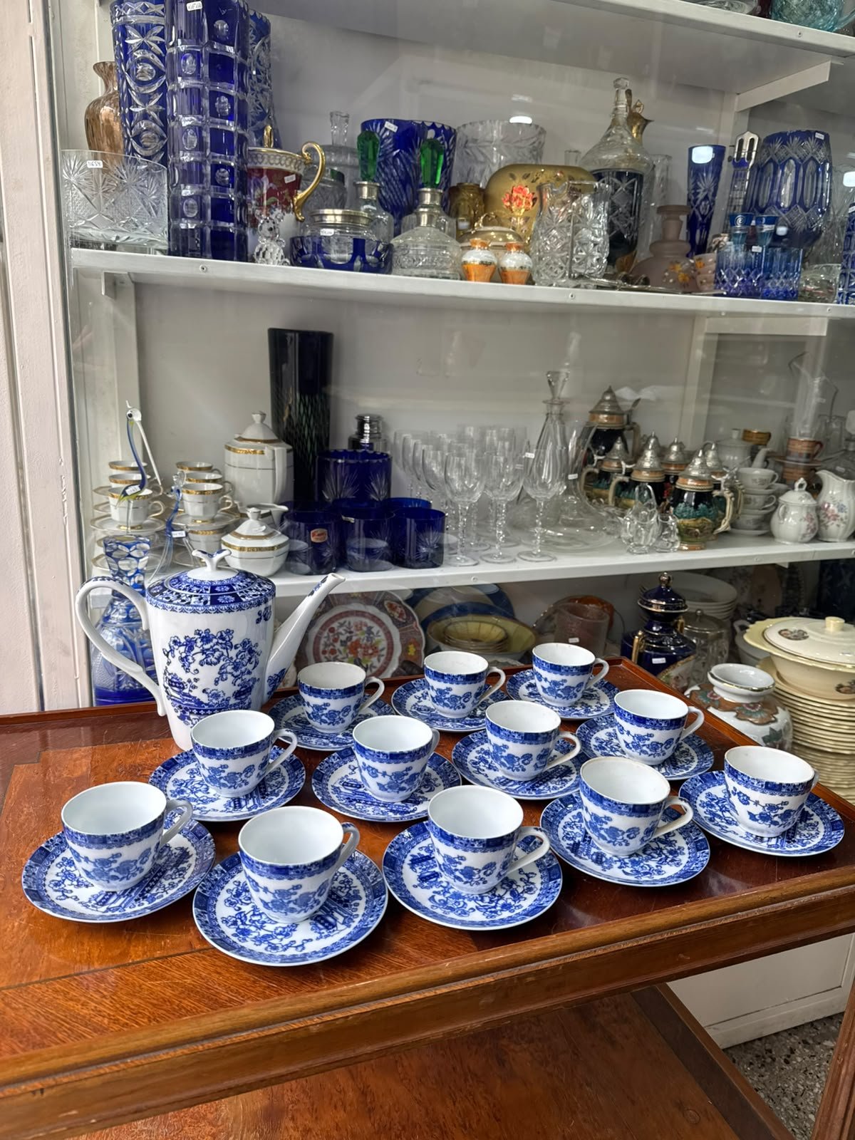 Juego de café porcelana tsuji old blue - Imagen 4