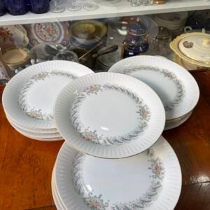 Juego de 12 platos playos porcelana tsuji