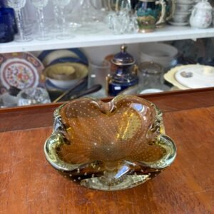 Despojador o cenicero de cristal de murano burbujas