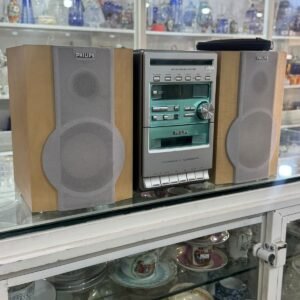 Minicomponente PHILIPS cd, casetera radio AM FM con control remoto