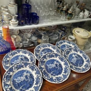 Juego de 6 platos playos ingleses de colección