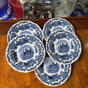 Set de 5 platos de pan ingleses de colección