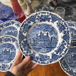 Juego de 6 platos de postre ingleses de colección