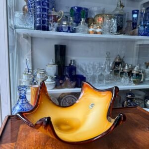 Centro de mesa de cristal de murano naranja
