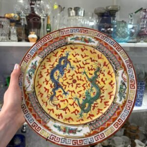 Plato porcelana oriental pintado a mano