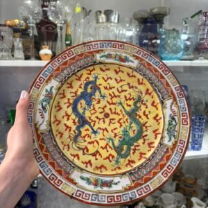 Plato porcelana oriental pintado a mano