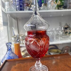 Caramelera rubi de cristal súper tallado
