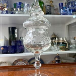 Caramelera o bombonera de cristal súper tallado