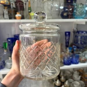Dulcera de cristal súper tallado