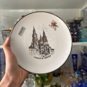 Plato porcelana plata de ley