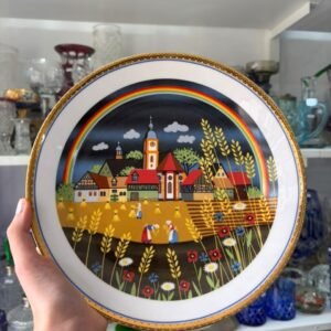 Plato porcelana VERBANO pintado a mano