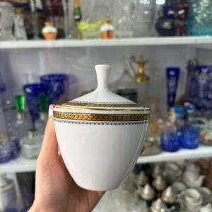 Azucarera porcelana verbano con oro