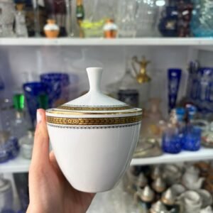 Azucarera porcelana verbano con oro