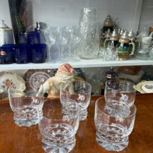 Set de 5 vasos de cristal