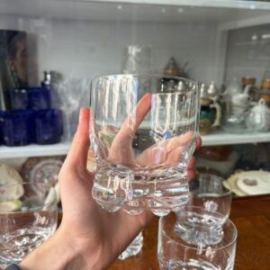 Set de 5 vasos de cristal