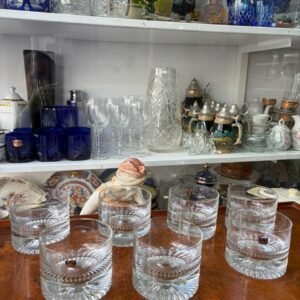Juego de 7 vasos de cristal de whisky