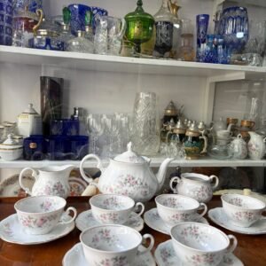Juego de té de porcelana para 6 personas