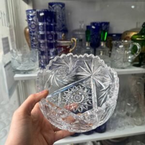 Centro de mesa de cristal súper tallado