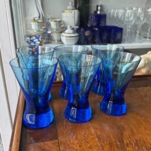 Juego de 6 vasos azules