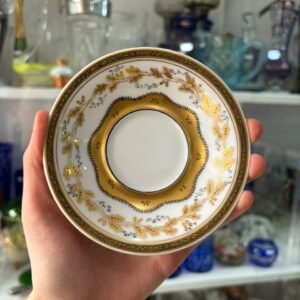 Plato porcelana con oro