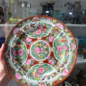 Plato porcelana oriental pintado a mano