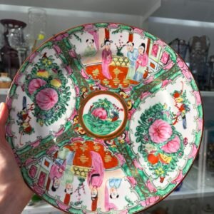 Plato porcelana oriental pintado a mano