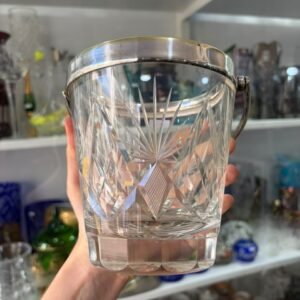Hielera de cristal tallado