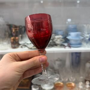 Set de 4 copas de cristal rubi