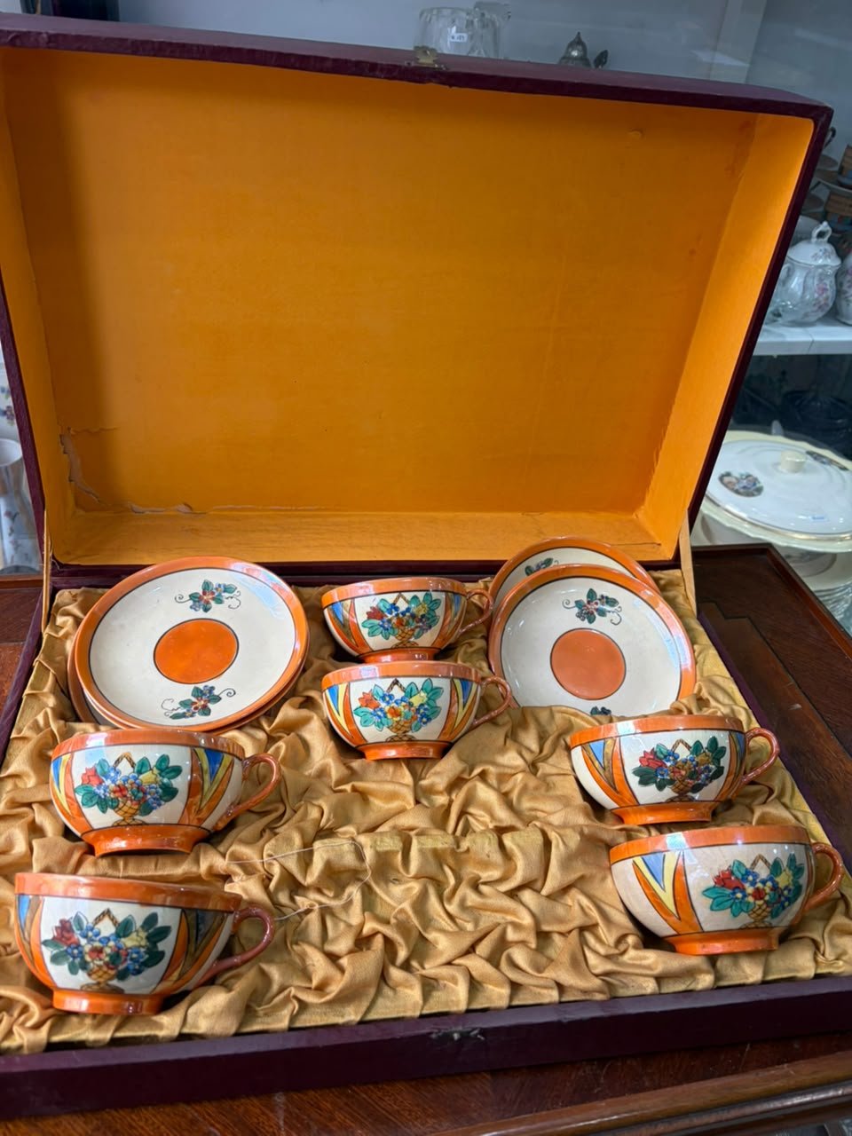 Juego de 6 dúos de té porcelana japonesa pintada a mano - Imagen 7
