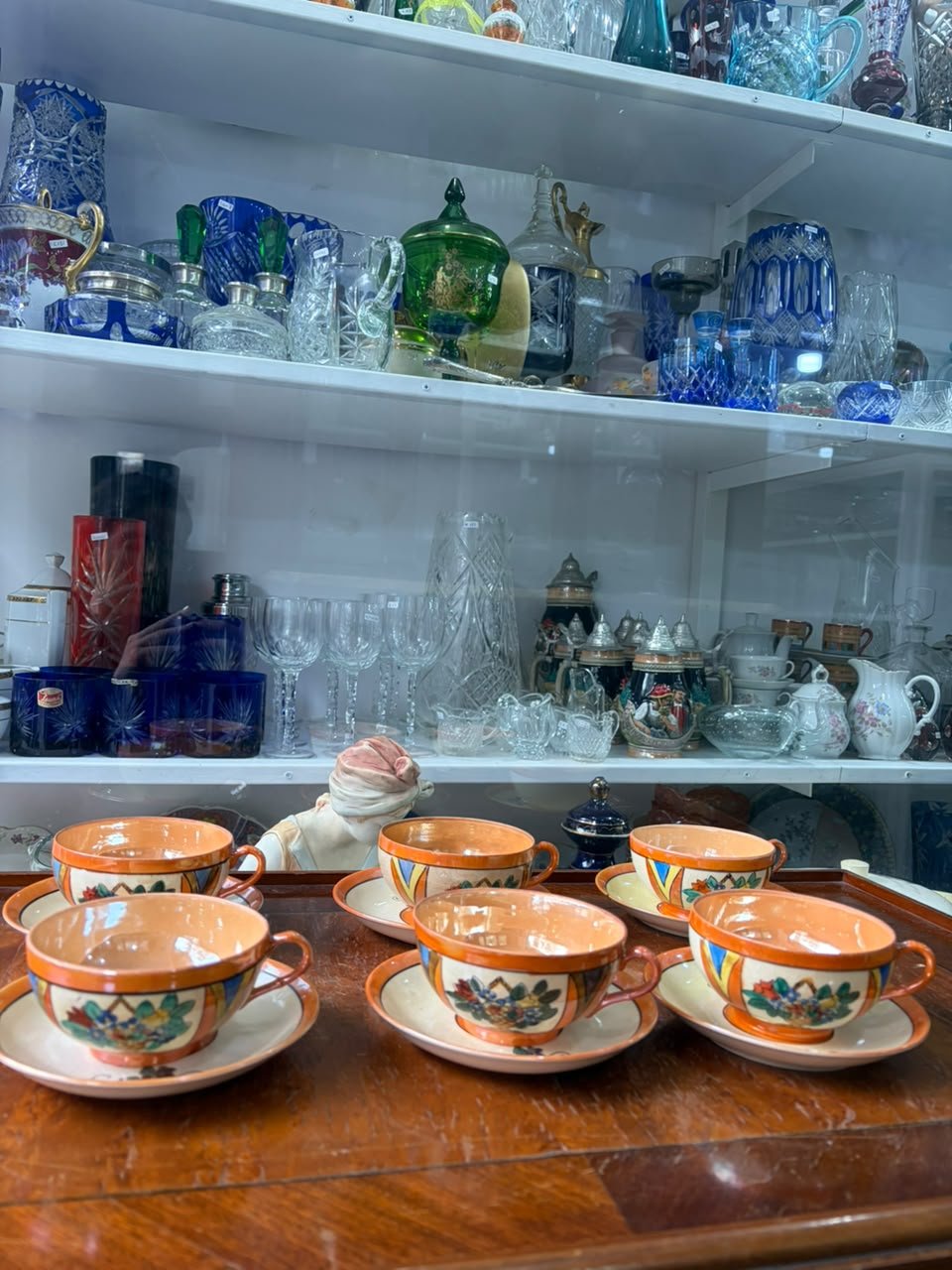 Juego de 6 dúos de té porcelana japonesa pintada a mano - Imagen 5
