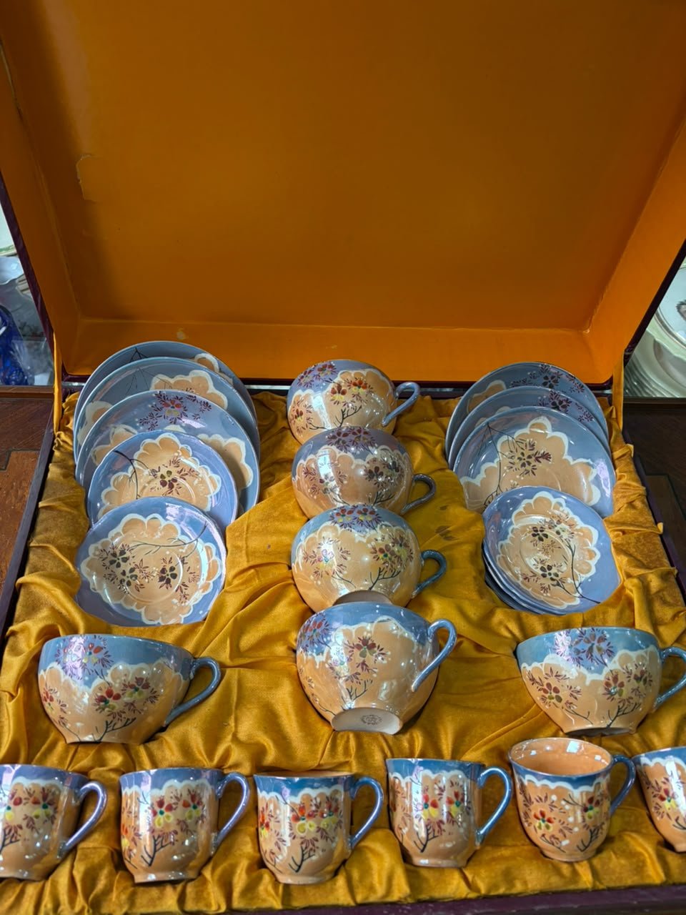 Juego de té y café porcelana japonesa pintada a mano - Imagen 2