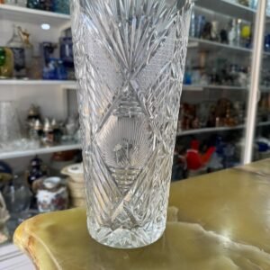 Exquisito florero de cristal súper tallado europeo