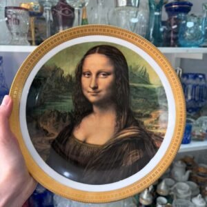 Plato mona lisa porcelana verbano con oro