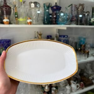 Fuente rabanera porcelana verbano con oro