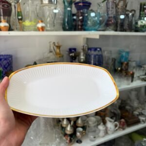 Fuente rabanera porcelana verbano con oro