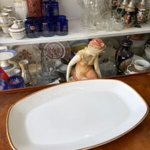 Fuente porcelana verbano con oro