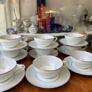 Juego de 10 dúos de té porcelana NORITAKE