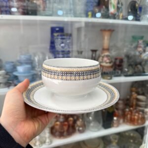 Salsera con fuente porcelana verbano