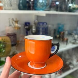 Dúo de chocolate porcelana checoslovaca
