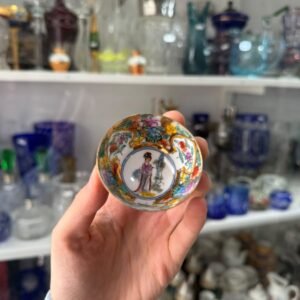 Juego de 7 despojadores porcelana oriental pintado a mano con oro