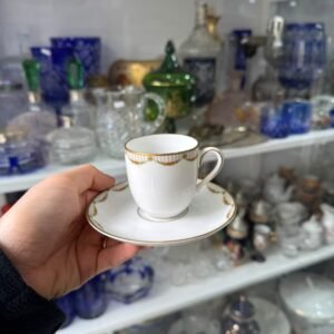 Dúo de café porcelana con oro ROSENTHAL