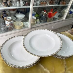 Juego de 6 platos hondos porcelana LIMOGES