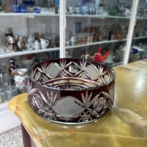 Centro de mesa de cristal súper tallado rubi