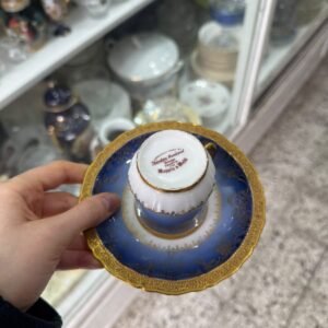 Dúo de porcelana LIMOGES con oro