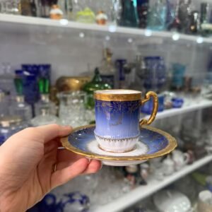 Dúo de porcelana LIMOGES con oro