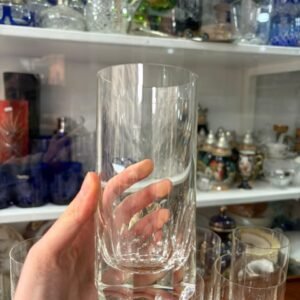 Juego de 7 vasos altos de cristal
