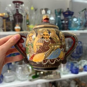 Azucarera porcelana satsuma pintada a mano con oro