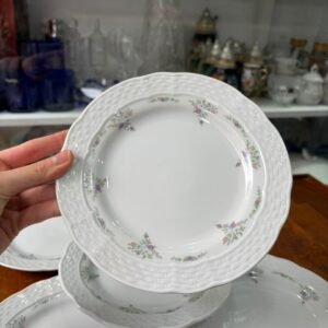 Set de 5 platos de pan o postre porcelana verbano